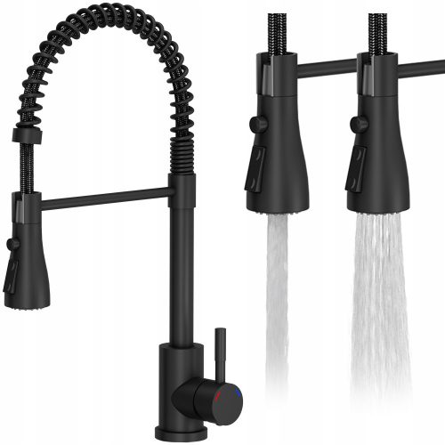 myQ CONGO floor-standing kitchen faucet, black