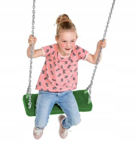 Rubber swing seat for the playground – green