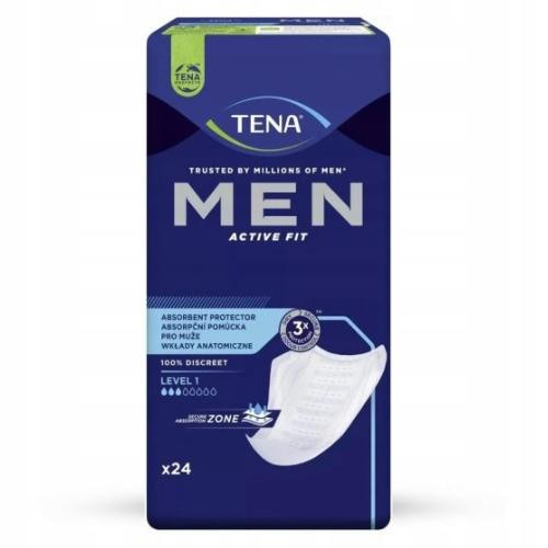  TENA MEN Anatomical inserts Level 1 LIGHT 24 pieces