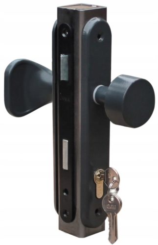 KNOB HANDLE Gate Lock GRAPHITE Set 40x40