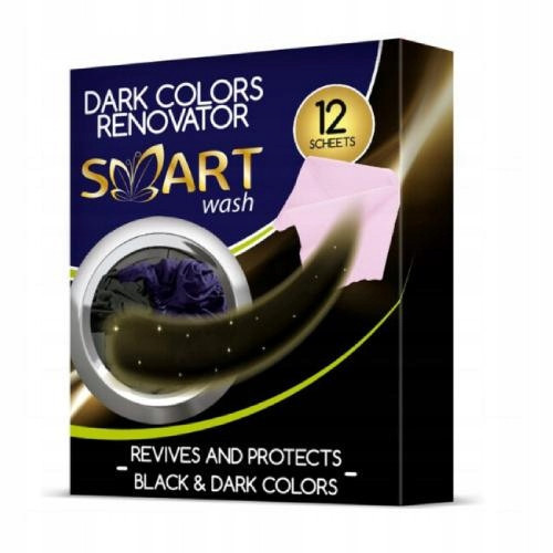  SMART WASH WIPES FOR WASHING DARK CLOTHES, COLORED, 12 PIECES