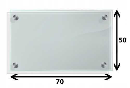 Glass pane 70 x 50 x 6 mm, polished tempered glass