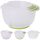 Kitchen Bowls BOWL SET, non-slip kitchen measuring cup, 3-piece, white and green