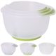 Kitchen Bowls BOWL SET, non-slip kitchen measuring cup, 3-piece, white and green