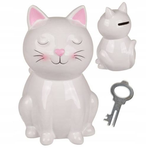  Ceramic Piggy Bank, Cat, 15 cm, Happy Kitten