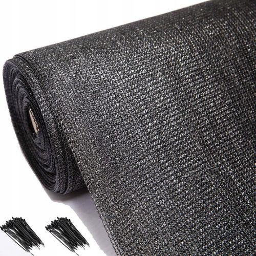 Shade net for fence - Agroteka 90% shade net 1.5 x 25 m graphite