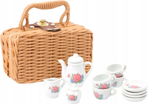  Small Foot coffee picnic basket made of porcelain 11274