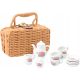  Small Foot coffee picnic basket made of porcelain 11274