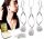  SILVER 925 WOMEN'S JEWELRY SET BEAUTIFUL SWAROVSKI ZIRCONS ENGRAVING