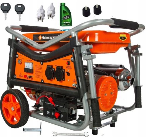 Portable Single Phase Black Construction 4800 W Gasoline Generator