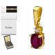  Gold pendant with diamond and ruby 585 pendant