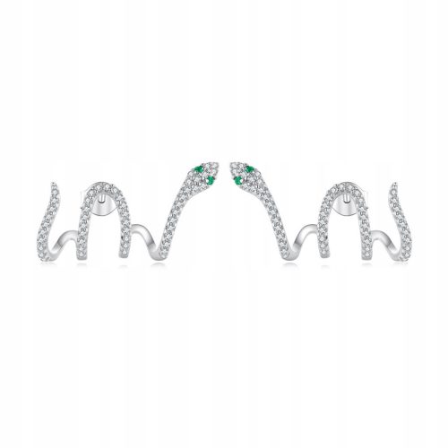  Fraise earrings silver S925 snakes with zircons