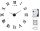 Clock for home INTERSIDE wall clock black 130cm