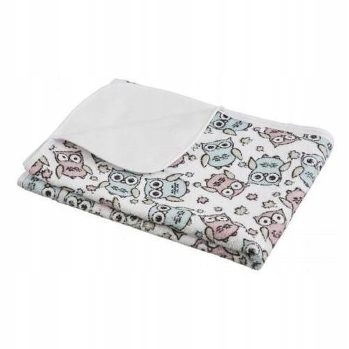  Akuku terry cloth pad with oilcloth 50 cm x 70 cm owls