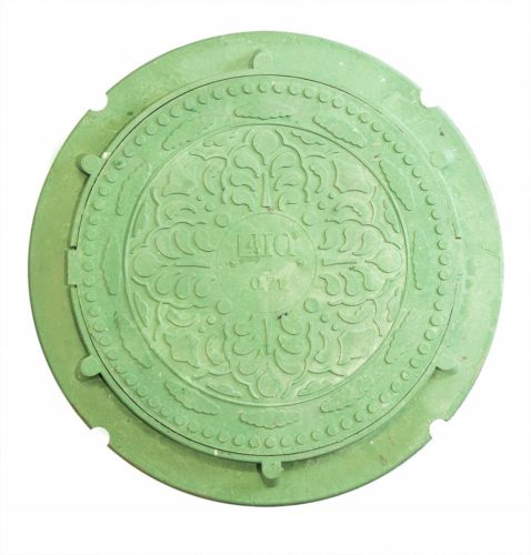 Round Garden Septic Tank Cover – Green Polymer