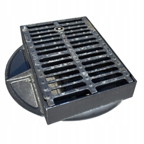 Cast iron drain D400 67 BK 4/4 hinged flange