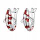  Silver earrings KOI FISH symbol of happiness S925