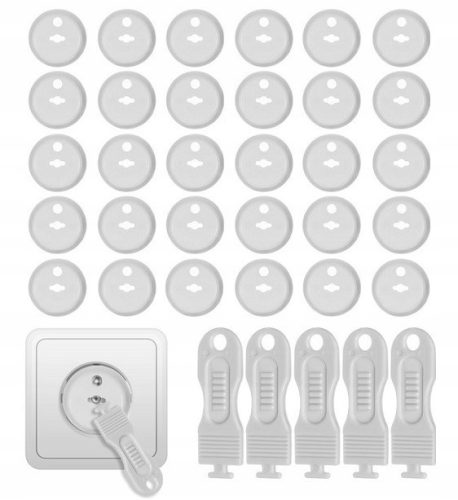  Locx socket protector, white, 30 pieces