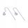  Silver earrings 925 long stretched