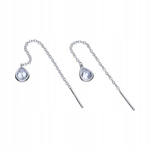  Silver earrings 925 long stretched