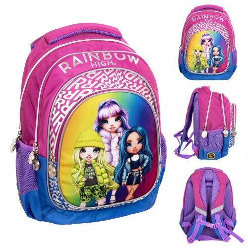 Rainbow High Silver Style: Trendy Multi-Compartment Backpack for Kids