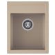 Moderno Piccolo single bowl granite sink in beige tones