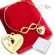  Gold Bracelet 925 ENGRAVING Mom Heart Feet