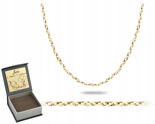  GOLDEN DIAMOND ROLO CHAIN 585 50 CM ENGRAVING