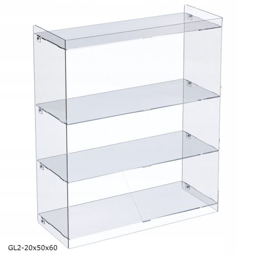 Standing showcase, shelf, showcase 20x50x60cm made of PLEXI