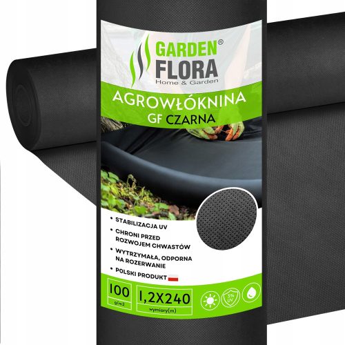 Agrartextil - Agrotextil mulching agent (anti-weed) GF Agro black 120 x 24000 cm 100 g/m²