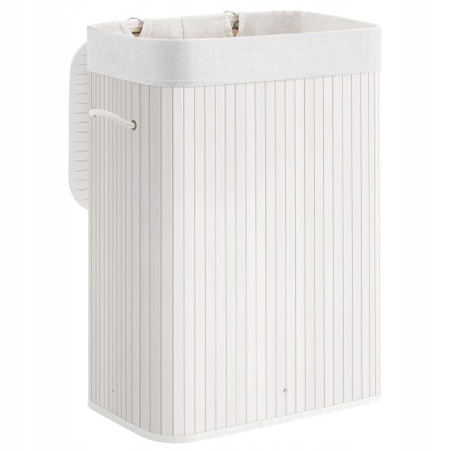  Songmics 72l freestanding laundry basket, white