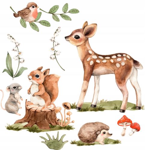  Wall stickers for children FOREST ANIMALS