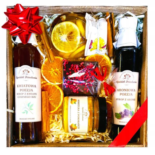  GIFT BASKET chocolate syrup jam tea honey