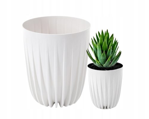  Flowerpot Lamela 29.7 cm x 25 x 29.7 cm diameter 25 cm plastic white