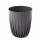  Lamela flowerpot, 25 cm x 25 x 29.7 cm, diameter 25 cm, plastic in grey and silver