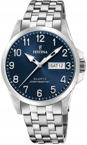  Men's watch FESTINA 20357/C navy blue classic for swimming