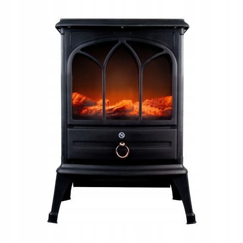 Freestanding fireplace with heating function, electric Aga, black, 1800 W, 40 x 55 x 27 cm