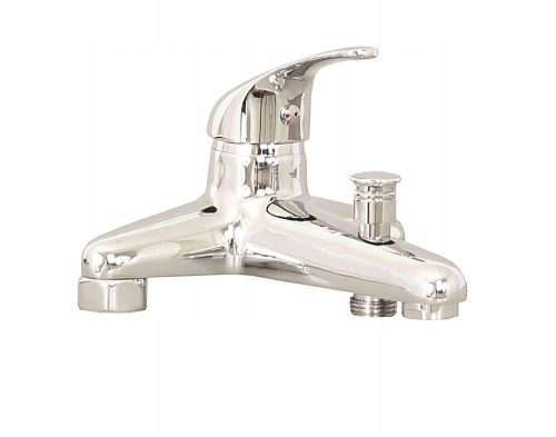 chrome bathtub and shower faucet