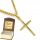  Intergold DPA 012 III cross pendant 2.4 cm gold