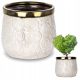  Duwen flowerpot 14 cm x 14 x 13 cm diameter 14 cm ceramic cream