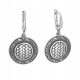  Oxidized silver earrings round with a pattern