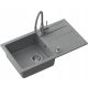 Quadron HODLER single-bowl sink, grey granite tones