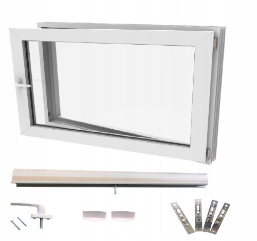 PVC window Lorac RU50x40B-58P right 50x40 cm white