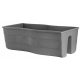  Form-Plastic flowerpot 60 cm x 29 x 20 cm, plastic in the colors grey and silver