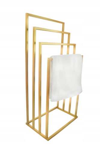 Bathroom Clothes Hanger 4-Arm Towel Rack Brass Metal