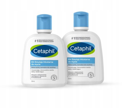 Cetaphil EM Micellar Cleansing Emulsion 250 ml - Gentle and Effective Twin Pack