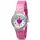  Girls' wrist watch with glitter. Includes exercises for learning the time.