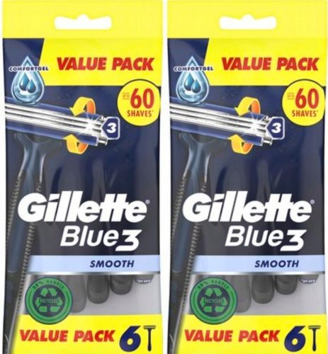  Gillette GILETTE BLUE3 SMOOTH disposable razors, 12 pieces