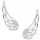  RHODIUM-PLATED SILVER EARRINGS WINGS STUDS