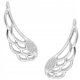  RHODIUM-PLATED SILVER EARRINGS WINGS STUDS